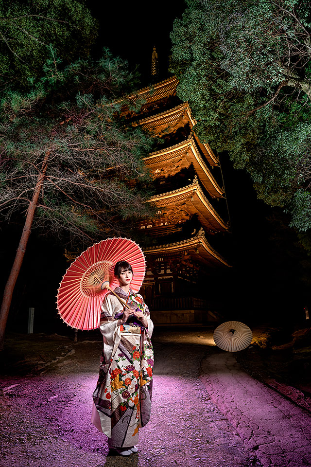 総本山仁和寺 執行長 真言宗御室派宗務総長 吉田正裕、東京カメラ部10選 柄木孝志、別所隆弘、浅岡省一、東京カメラ部運営「仁和寺×東京カメラ部　日本の文化財の美しさを後世に伝える　～青もみじライトアップ2019～」｜東京カメラ部2019写真展