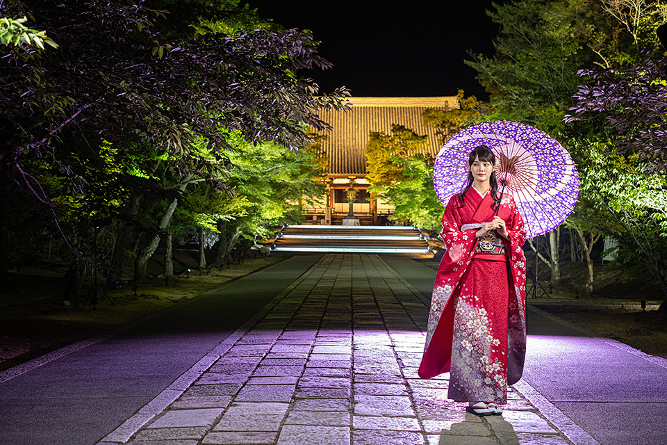 総本山仁和寺 執行長 真言宗御室派宗務総長 吉田正裕、東京カメラ部10選 柄木孝志、別所隆弘、浅岡省一、東京カメラ部運営「仁和寺×東京カメラ部　日本の文化財の美しさを後世に伝える　～青もみじライトアップ2019～」｜東京カメラ部2019写真展