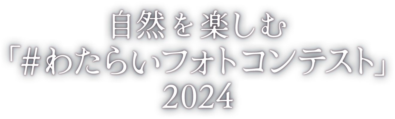 自然を楽しむ「#わたらいフォトコンテスト」2024